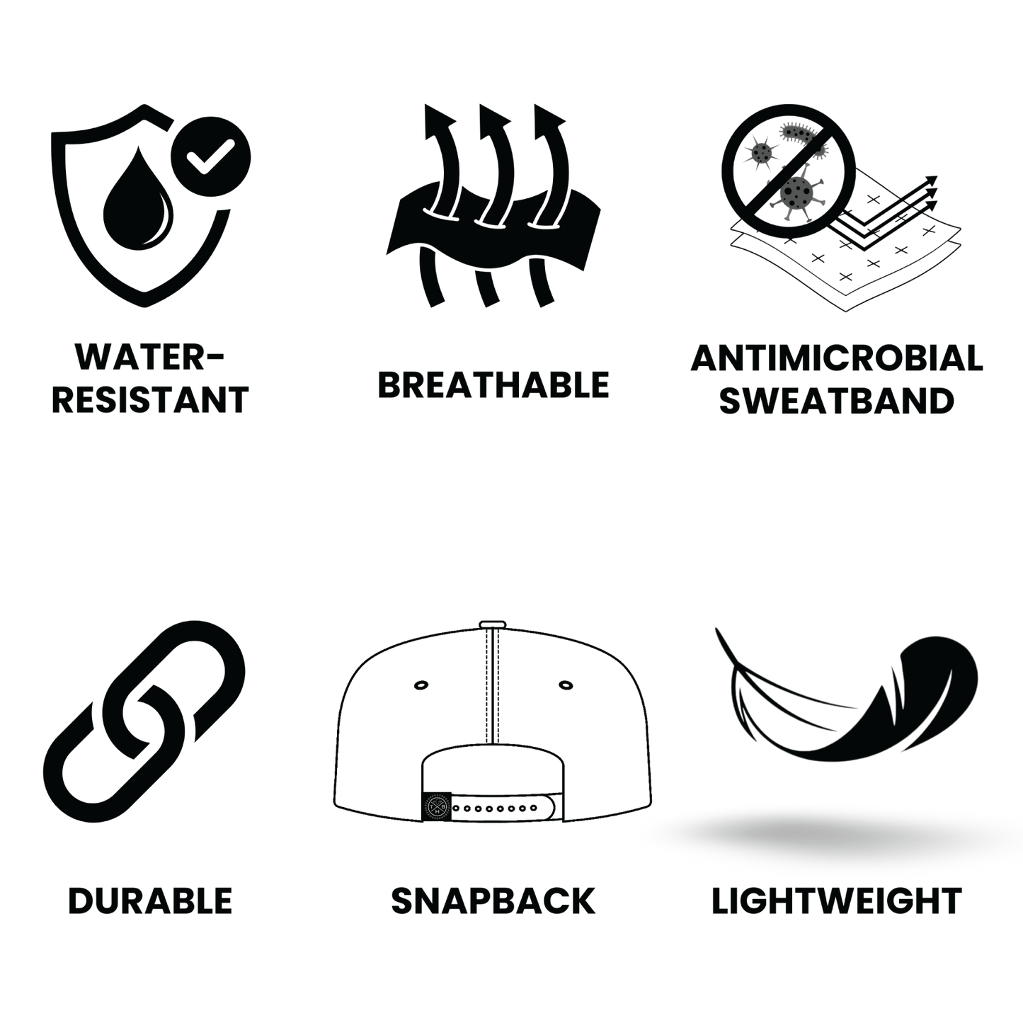 FREEDOM Hat - Black - Baseball Hat Fit - Laser Mesh