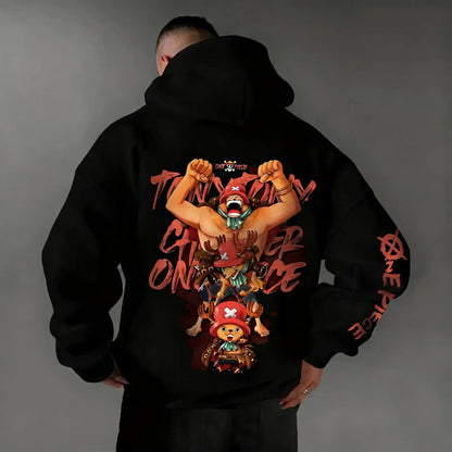 Chopper Graphic Hoodie: One Piece Oversized Anime Sweatshirt